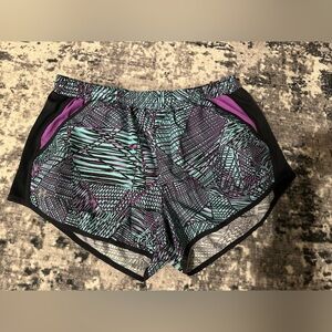 Under Armour Aqua & Purple Patterned Women’s Athletic Shorts